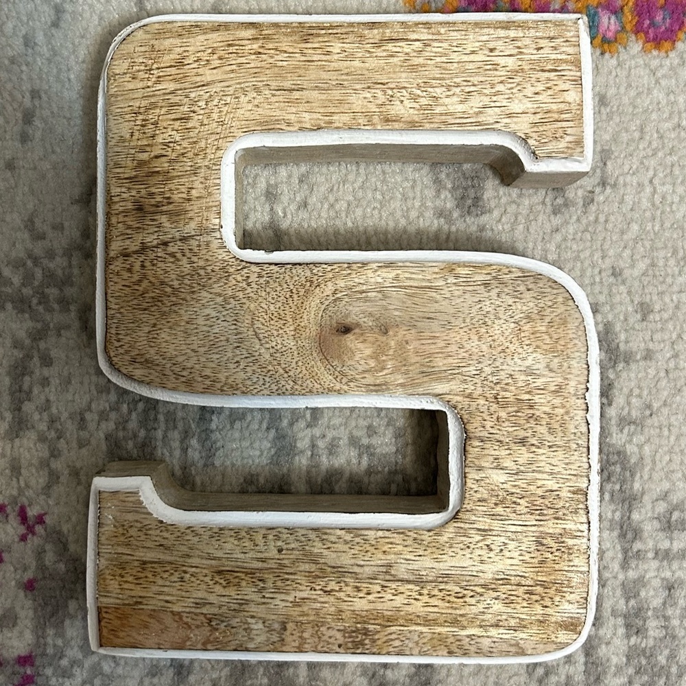 Wooden Decorative Letter S